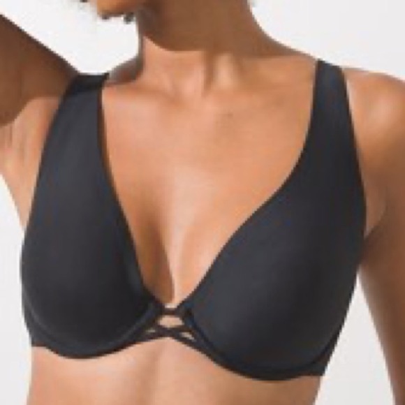 Soma Black Essentials Unlined Plunge Underwire Bra - Picture 1 of 4